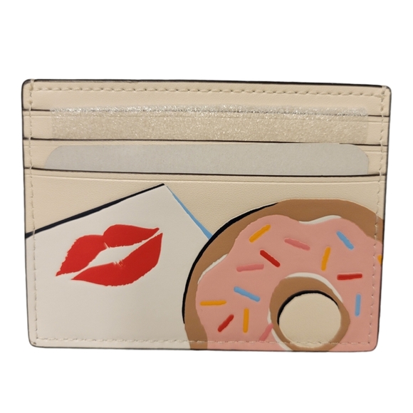 NWT | Kate Spade | Coffee Break Donut Small Slim Card Holder - Picture 3 of 6